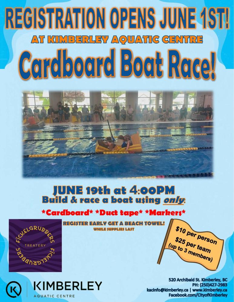 Cardboard boat race poster