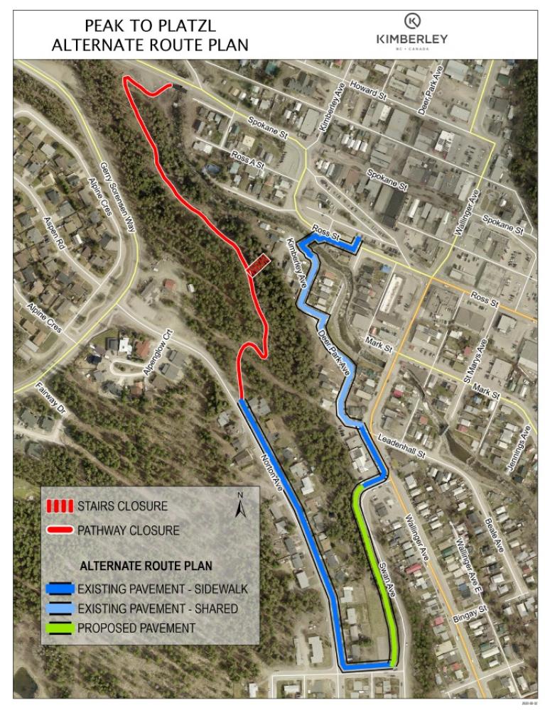 Map of affected closure area