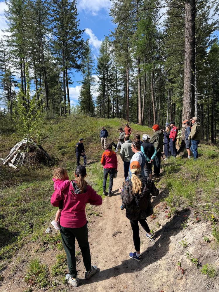 Gathered at burn site